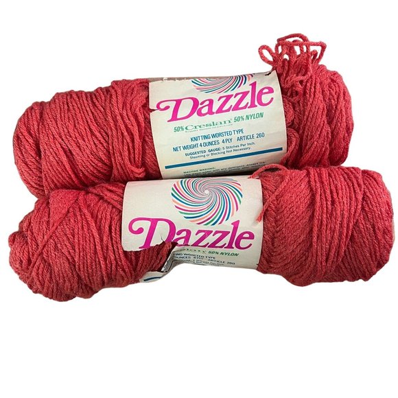 Caron Dazzleaire SOFT Orange Yarn Skeins 2622 Burnt Orange DAZZLE AIRE Vintage - Picture 1 of 3